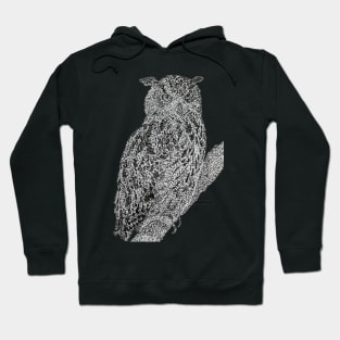 Dotwork Owl Art Print Hoodie